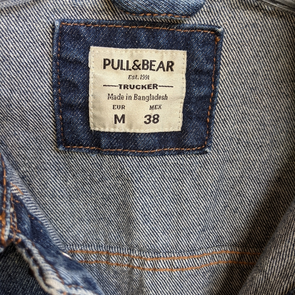 NEW Pull & Bear Denim Jean Jacket - Picture 3 of 5